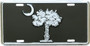 Hangtime Palmetto Moon Silver on Black 6x12 inch License Plate