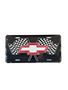 Hangtime Chevrolet Bowtie with Racing Flags 6x12 License Plate
