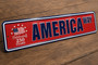 America 250th Anniversary Auto Tag & Street Sign Set | 2-Piece Patriotic Collector Gift