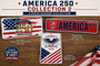 America's 250th Anniversary 3-Piece Garage Collection — Auto Tag, Street Sign & Parking Sign