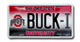 Ohio State BUCK-I 6 x 12 Embossed aluminum license plate