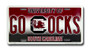 South Carolina GO COCKS 6 x 12 Embossed aluminum license plate