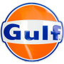 Hangtime Gulf Oil Novelty Garage Sign Huge 24 inch Diameter Sign
