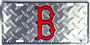 Hangtime MLB Boston Red Sox  6x12 Diamond Background license plate