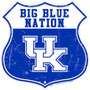 Kentucky Big Blue Nation 12 inch die cut route sign