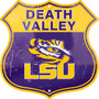 LSU Death Valley 12 inch die cut route sign