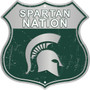 Michigan State University - Spartan Nation 12 inch die cut route sign