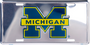 Hangtime Michigan Wolverines Super Stock Metal License Plate 6 x 12