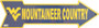 Hangtime West Virginia University - Mountaineers- MOUNTAINEER COUNTRY 6 x 20 inch Arrow Sign