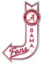 Hangtime University of Alabama - Alabama Crimson Tide 14.5 x 17.5 J Arrow Sign