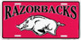 Hangtime University of Arkansas - Arkansas Razorbacks 6x12 License Plate