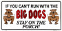 Hangtime University of Georgia - UGA Bulldogs - Big Dogs 6x12 License Plate