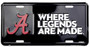 Hangtime University of Alabama - Alabama Where Legends Are Made 6x12 License Plate