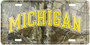 Hangtime University of Michigan - Michigan Wolverines 6x12 CAMO License Plate
