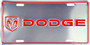 Hangtime Dodge Red on Chrome 6x12 License Plate