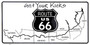Hangtime Route 66 Get Your Kicks 6x12 License Plate