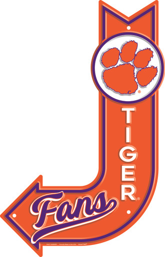 Hangtime Clemson University - Clemson Tigers 14.5 x 17.5 J Arrow Sign