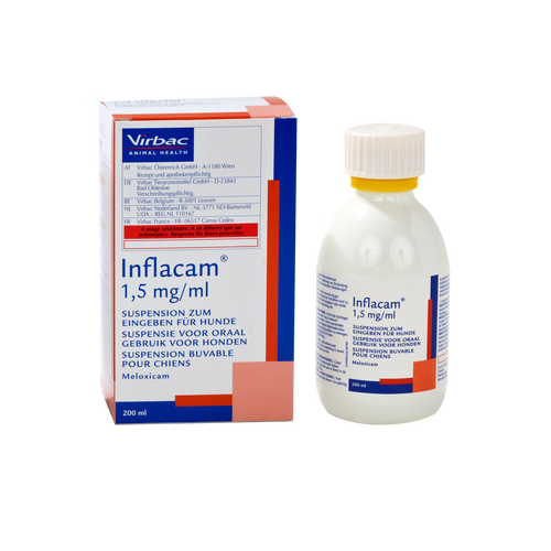 Inflacam 1,5 mg/ml Meloxicam Suspension für Hunde (200 ml)