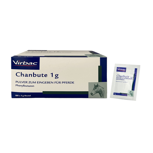 Chanbute 1 g Phenylbutazon Pulver für Pferde (100 Beutel x 5 g)