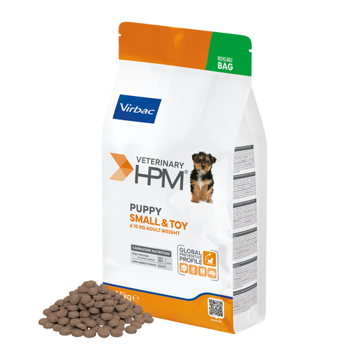 HPM Puppy Dog Small & Toy  für kleine Rassen bis zu 10 Monaten (1,5 kg)