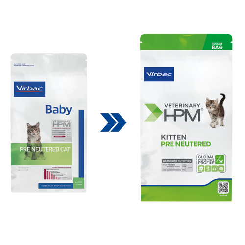HPM Kitten Pre Neutered Cat - für unkastrierte Katzen bis 12 Monaten (3 kg)