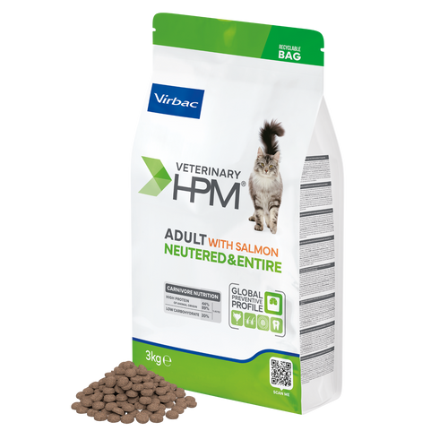 HPM Adult Salmon Neutered & Entire Cat - für Katzen ab einem Jahr (3 kg)