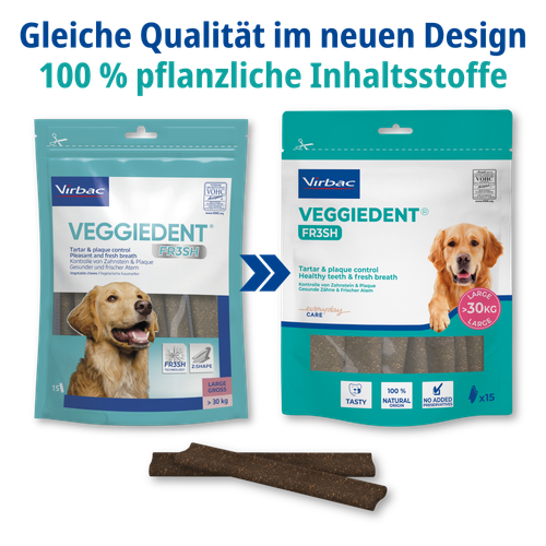 VeggieDent Kaustreifen Größe L (für Hunde über 30 kg Körpergewicht)