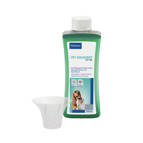Vet aquadent Fr3sh (250 ml) - Anti-Plaque-Lösung für Hunde und Katzen