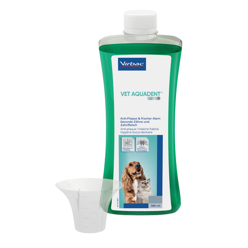 Vet aquadent Fr3sh (500 ml) - Anti-Plaque-Lösung für Hunde und Katzen
