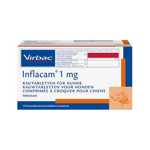 Inflacam 1 mg Meloxicam für Hunde (100 Tabletten)