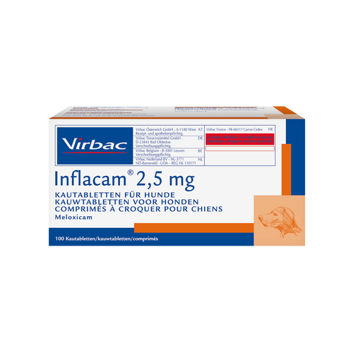 Inflacam 2,5 mg Meloxicam für Hunde (100 Tabletten)