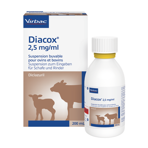 Diacox 2,5 mg/ml Diclazuril Suspension zum Eingeben für Schafe und Rinder (200ml