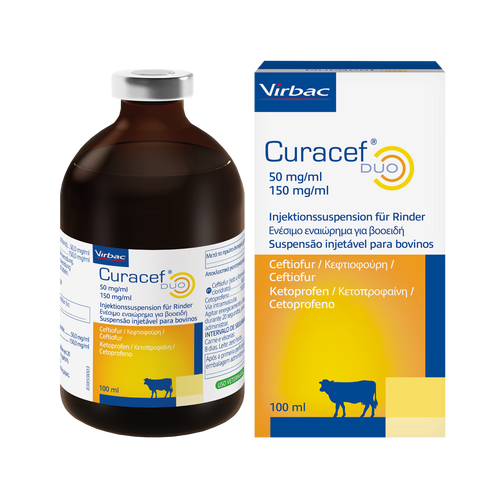 Curacef Duo 50 mg/ml Ceftiofur / 150 mg/ml Ketoprofen Injektionslösung (100ml)