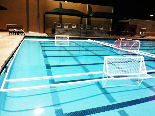 Junior Water Polo Course AirGoal Lane Lines 18M x 10M KAP7
