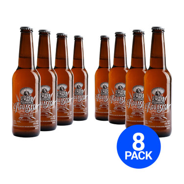 Cerveza Aguaseca Lager Premium Con Mezcal Pack 8 Pzs 355ml