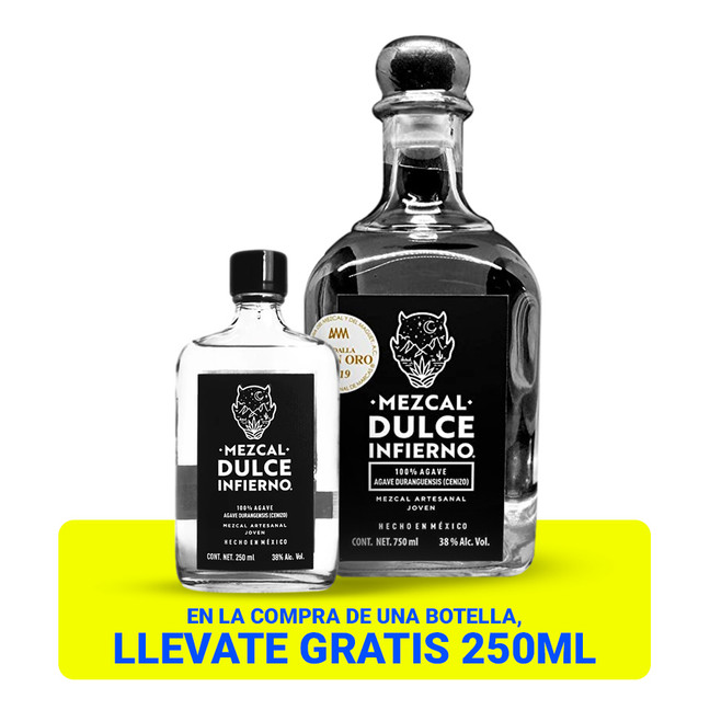 Mezcal Dulce Infierno 750ml + Botella GRATIS 200ml