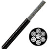 Black NYLON Coated Galvanized Cable, 1/8 - 3/16, 7x19, 50 ft Coil for Fitness Machines