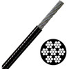 Black Vinyl Coated Cable, 1/8"- 3/16", 7x7, 100 ft coil