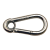 Zinc Plated Spring Hook with Eyelet, 1/4"