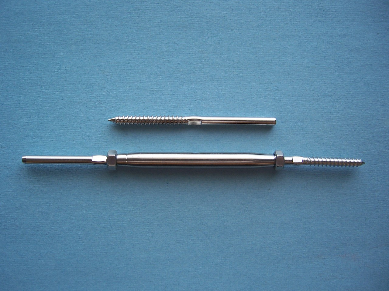 Type 316 Stainless Steel Tensioner Set for Cable Railing with Lag Screw - 3/16" Cable