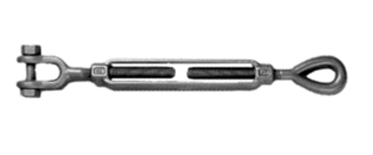 Drop Forged Turnbuckle, Jaw/Jaw, 5/8" x 12" Take-up
