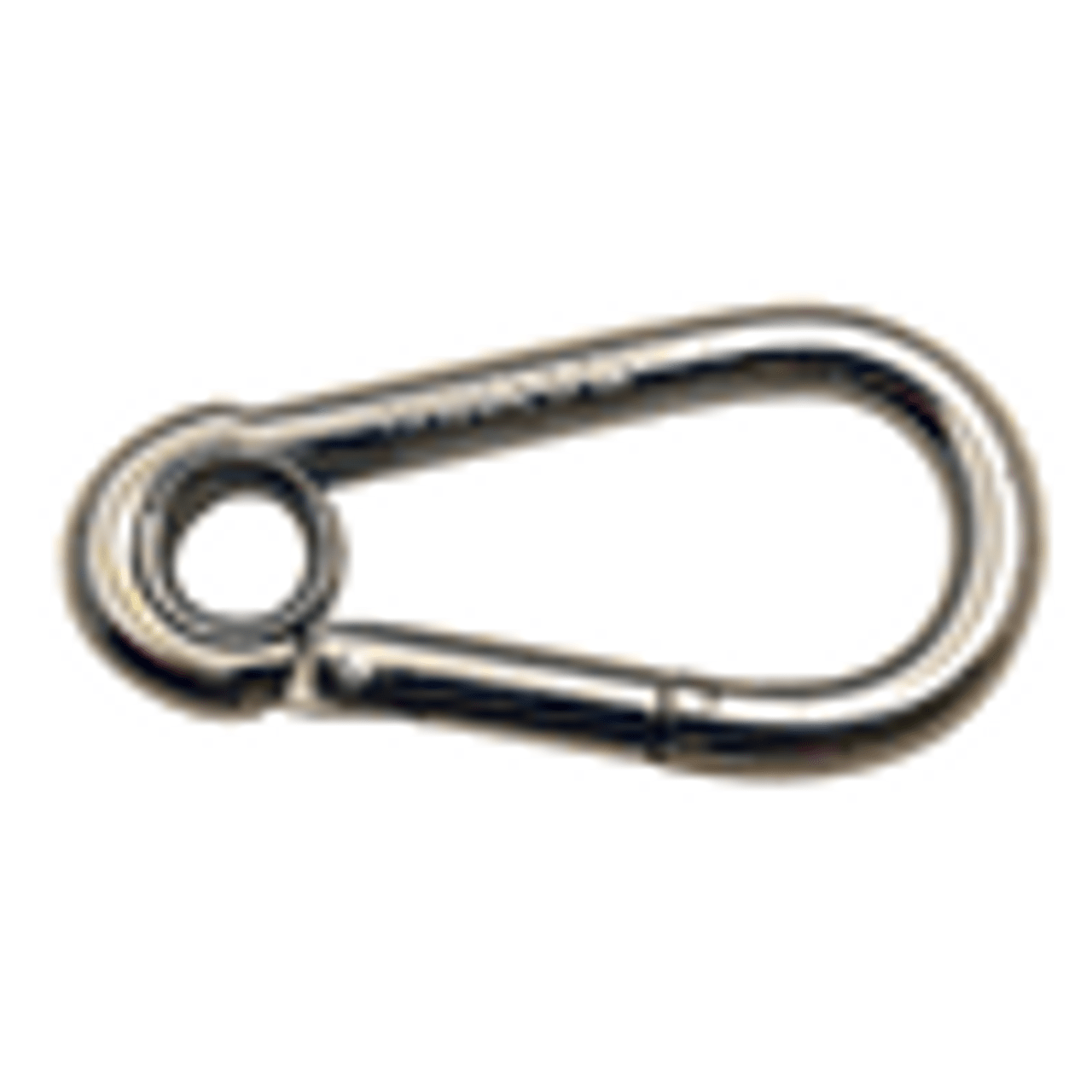 Zinc Plated Spring Hook with Eyelet, 1/4"
