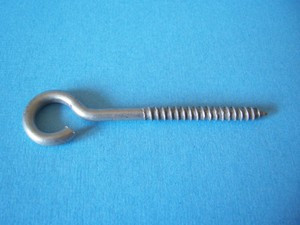 Stainless Steel Screw Hook, 3/16" X 3-3/4", 1/4" Lag Thread