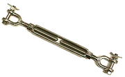 Type 316 Stainless Steel Turnbuckle, Jaw/Jaw, 3/8" x 6" Take-up