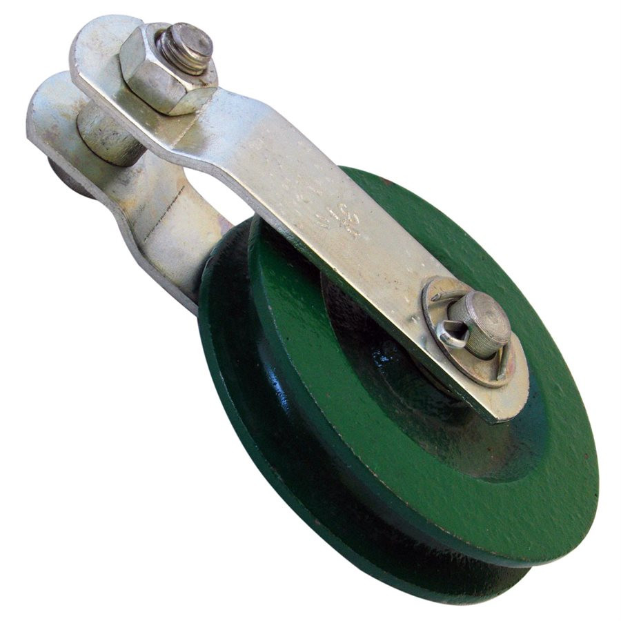 3-1/2" Cast Iron Wire Rope Pulley