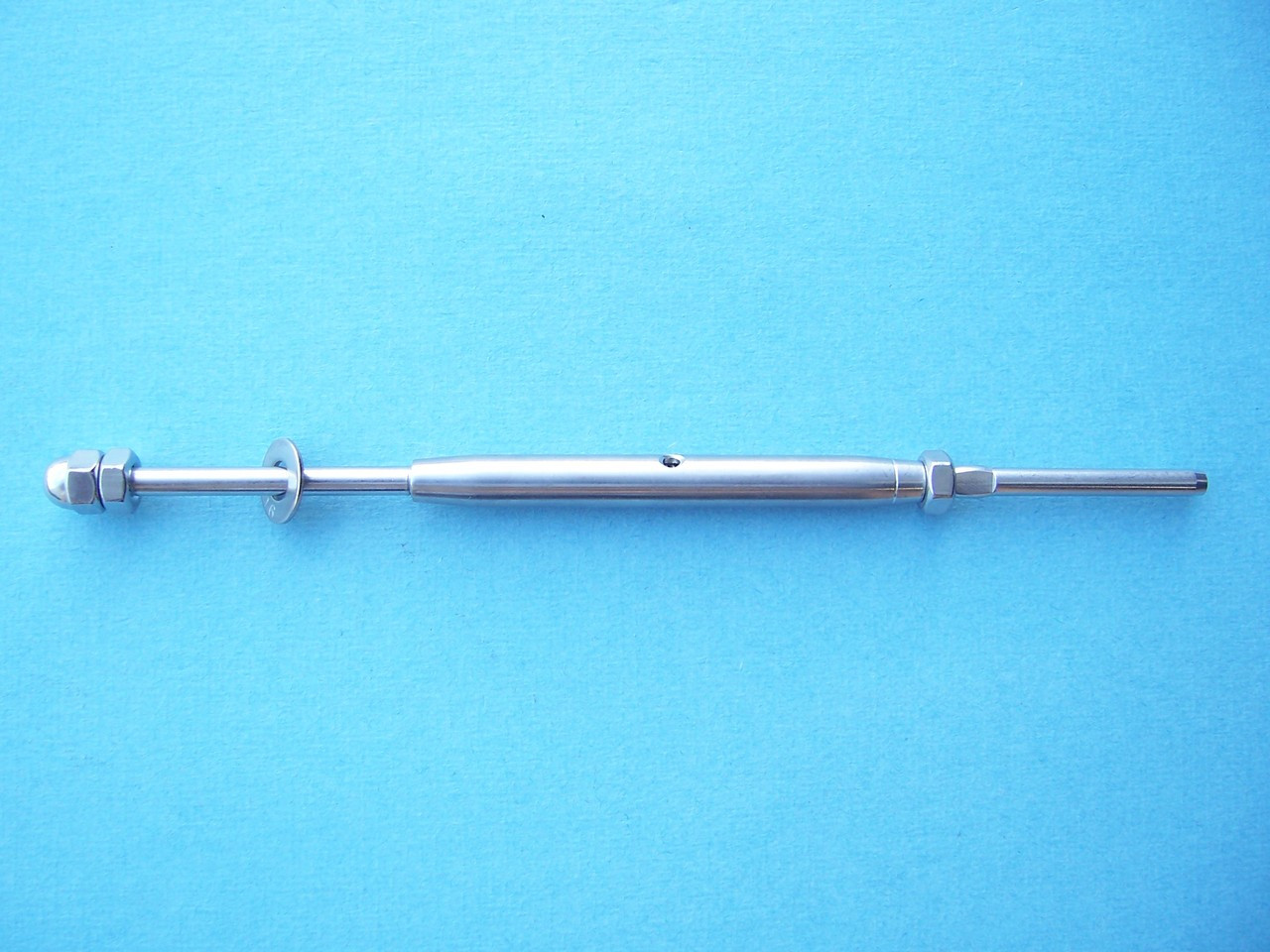 Type 316 Stainless Steel Tensioner for Cable Railing with Threaded Rod - 1/8" Cable