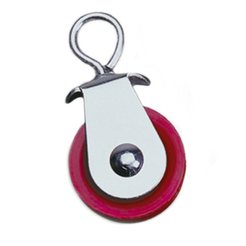 1-3/4" Red Plastic Pulley with Swivel Eye, Box of 200 pulleys