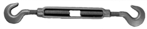 Drop Forged Turnbuckle, Hook/Hook, 1/2" x 12" Take-up