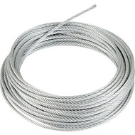 Galvanized Steel Cable 5/16", 7x19, 100 ft coil