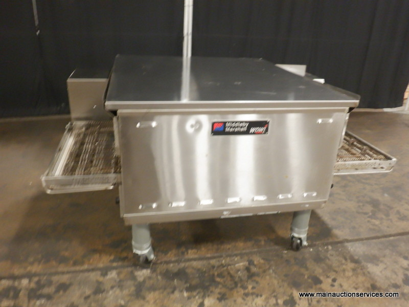 MIDDLEBY MARSHALL GAS CONVEYOR PIZZA OVEN WITH CASTERS